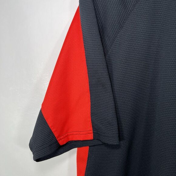 Vintage Y2K Nike T Shirt Mens Size Large Black Red Waffle Knit Gray Tag SS - Picture 5 of 13